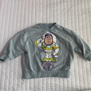 Toddler Buzz Lightyear Graphic Sweatshirt - Light Gray/Green